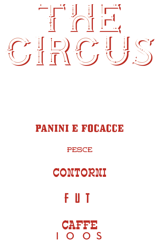The Circus typography menu