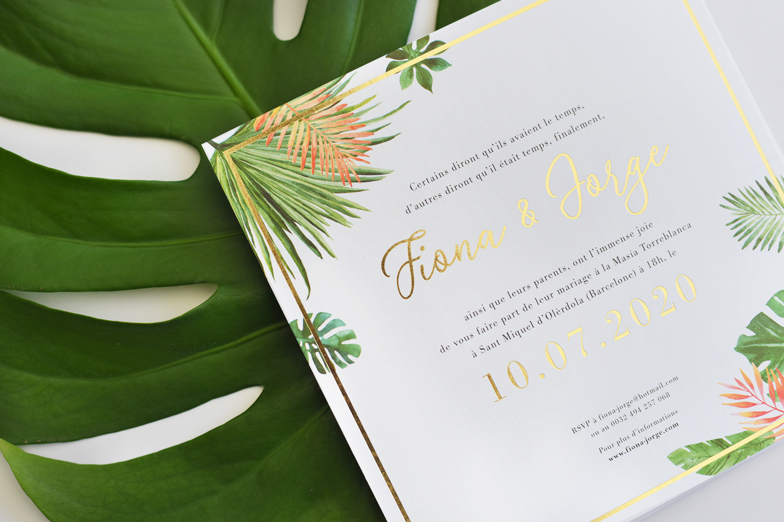 Fiona & Jorge wedding invitations
