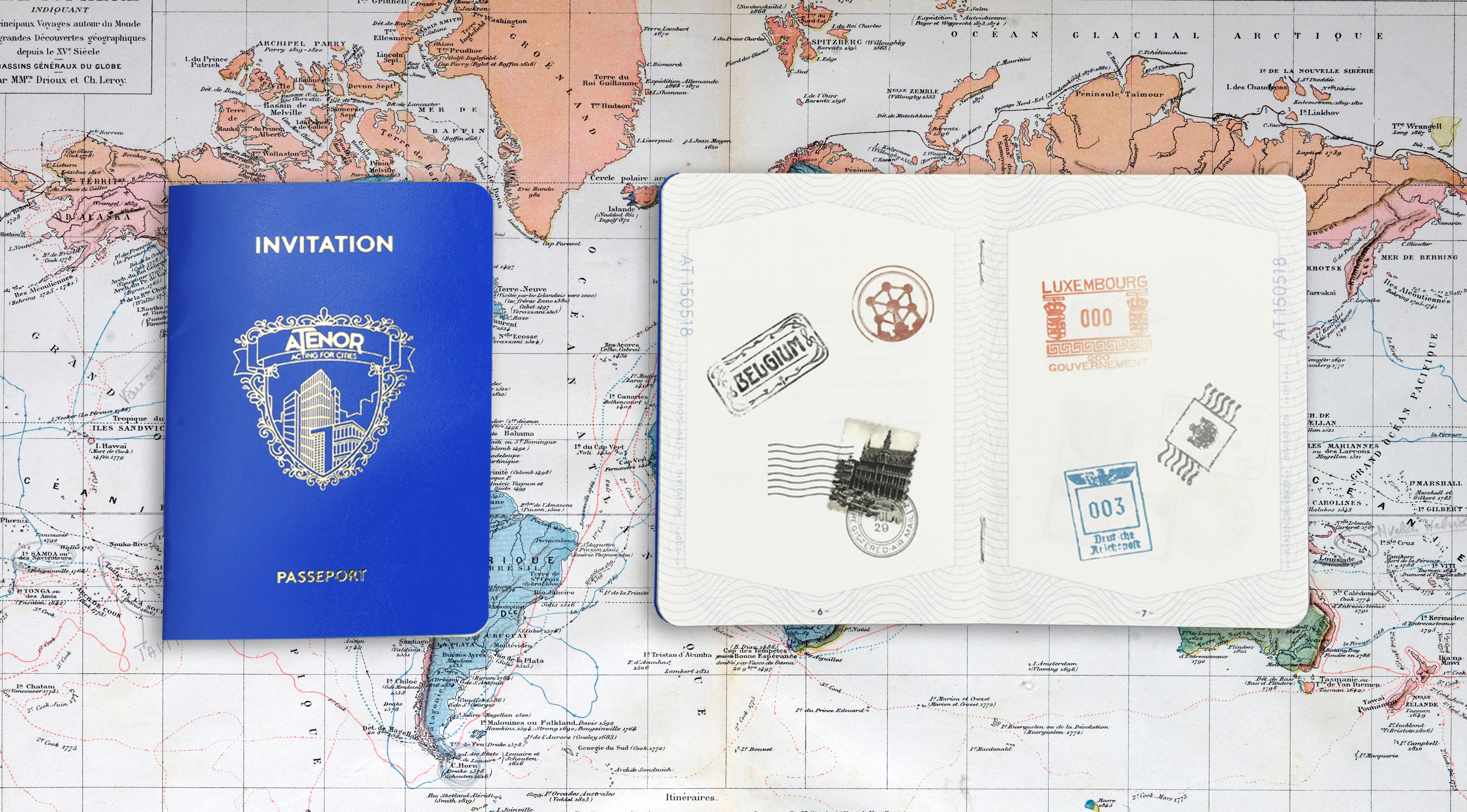 Atenor card 2019 passport mapmonde world