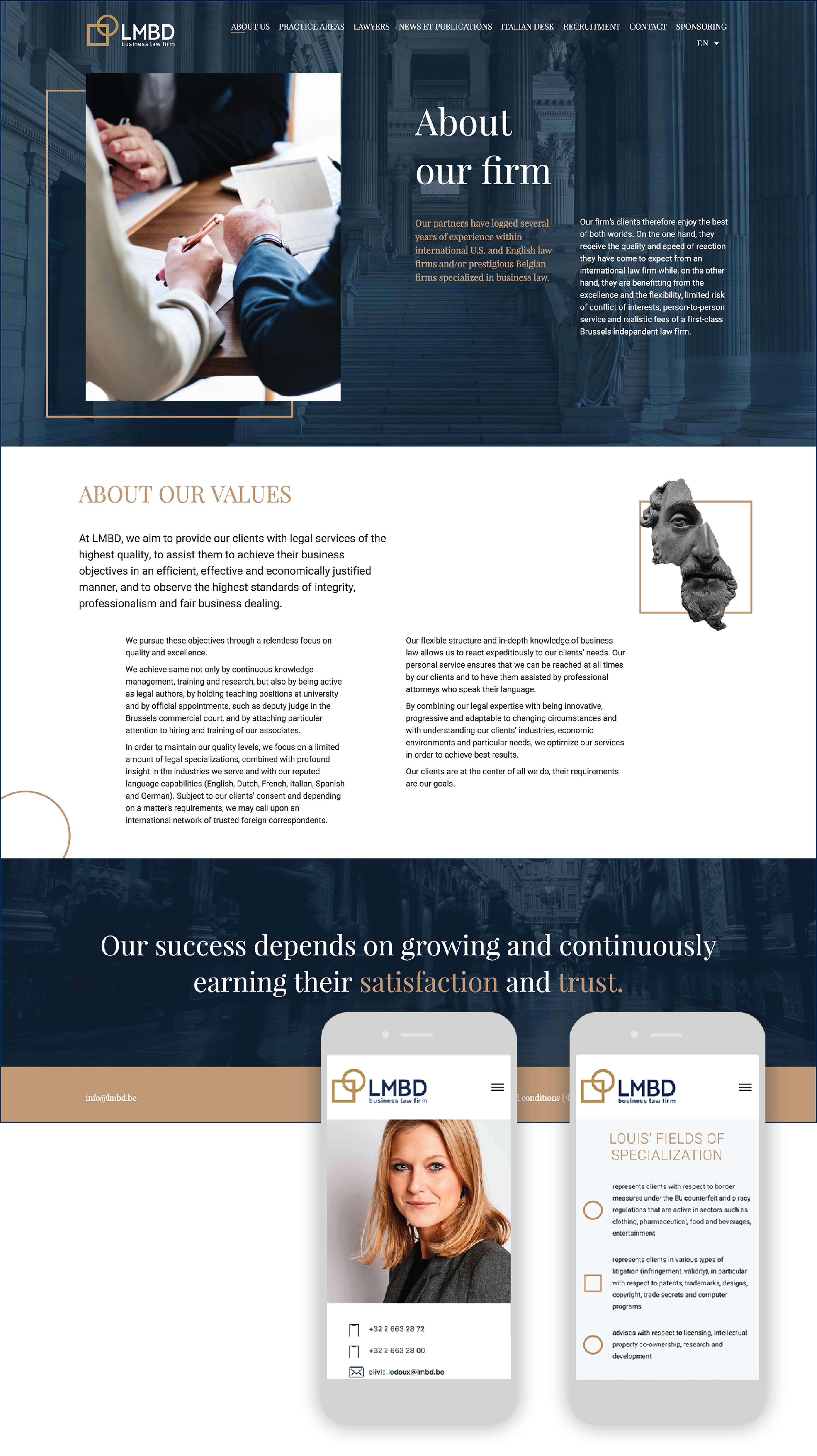 LMBD law firm brussels identity web design